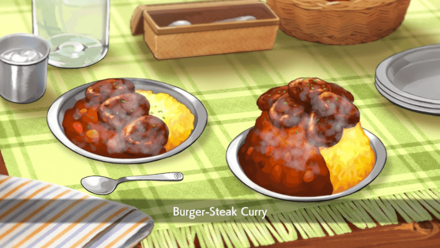 Large Burger-Steak Curry