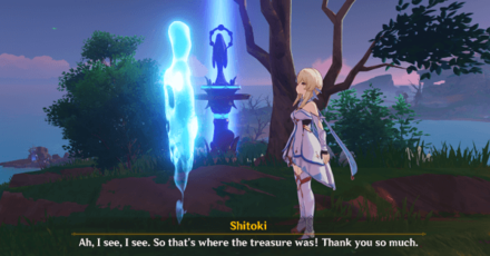 Genshin - Talk to Shitoki and get the Treasure Map