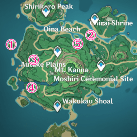 Genshin - Kito and Kina Locations