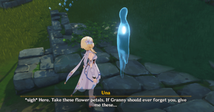 Genshin - Una is worried about forgetting Kito and Kina