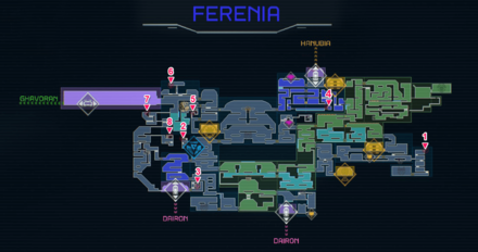 Ferenia Missile Tank Locations