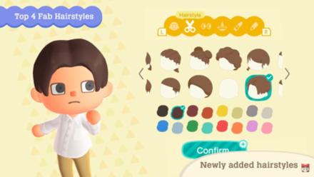 ACNH - Middle Part Hairstyle