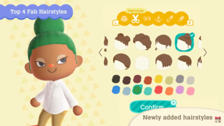 ACNH - Giant Bun Hairstyle