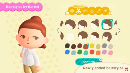 ACNH - Half Bun Hairstyle