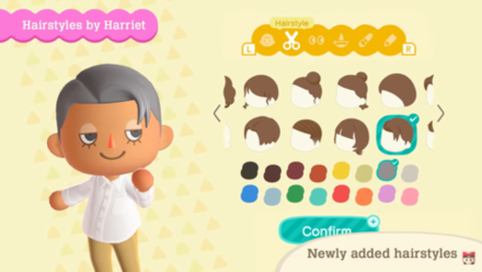 ACNH - Side Sweep Hairstyle