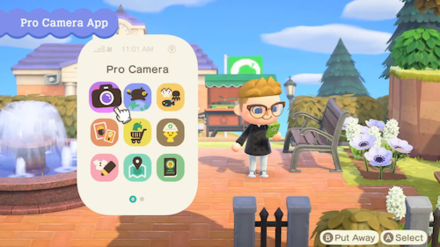 ACNH - Pro Camera App on the NookPhone