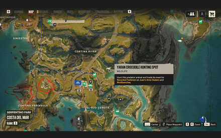 Far Cry 6 Yaran Crocodile Hunting Spot Location