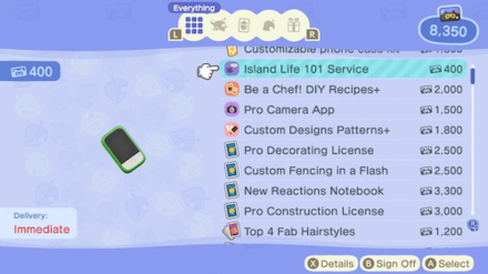 ACNH - New Nook Miles items