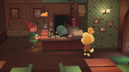 ACNH - Brewster Serving Coffee