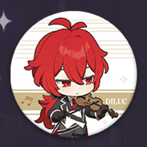 Genshin - Genshin Concert 2021 - Chibi Tinplate Badge Diluc