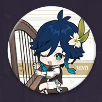 Genshin - Genshin Concert 2021 - Chibi Tinplate Badge Venti