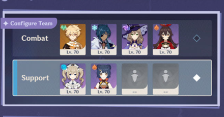 Genshin - Labyrinth Warriors - Team Configuration