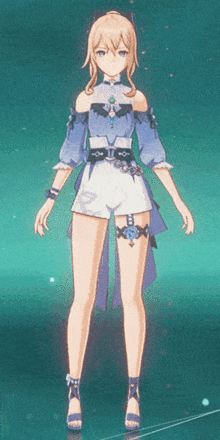 Genshin - Rotating Sea Breeze Dandelion Outfit Showcase