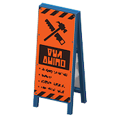 ACNH - The Construction Warning version of Construction Sign