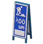 ACNH - The Construction Ahead version of Construction Sign