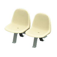 ACNH - The White version of Public Bench