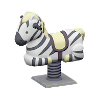 ACNH - The Zebra version of Springy Ride-On
