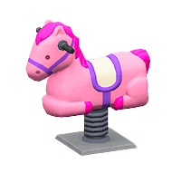 ACNH - The Pink version of Springy Ride-On