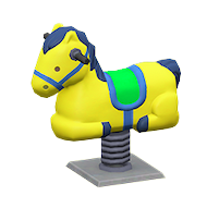 ACNH - The Yellow version of Springy Ride-On