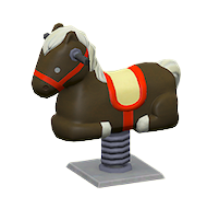 ACNH - The Dark Brown version of Springy Ride-On