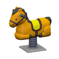 ACNH - The Brown version of Springy Ride-On