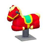 ACNH - The Red version of Springy Ride-On