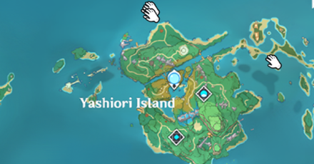 Genshin - Unagi Meat - Yashiori Island Location
