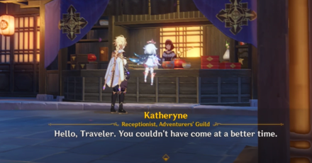 Genshin - Talk to Katheryne to start the Event