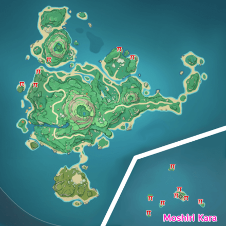 Genshin - Tsurumi Island Phase Gate Locations