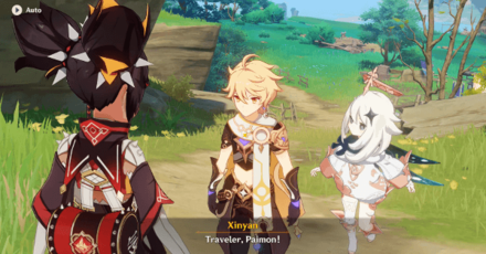 Genshin - Labyrinth Warriors - Pushing On - Talk with Xinyan at Araumi