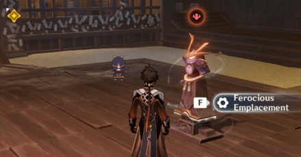 Genshin - Use the Aegis Emplacement in Labyrinth Warriors Stage 2