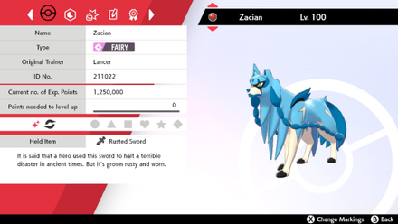 Shiny Zacian Summary