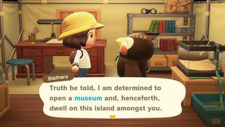 ACNH - Blathers introduces himself