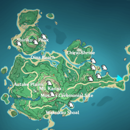 Genshin - Tsurumi Island Electro Seelie Locations