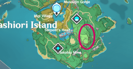 Genshin - Aralia Wood Location - Yashiori