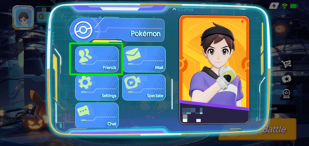 Pokemon UNITE - How to Add Friends - Select Friends in the Trainer Menu (Mobile)