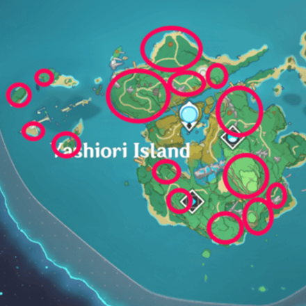 Genshin - Yashiori Island Otogi Wood Locations
