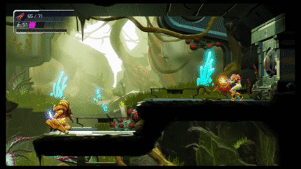 Metroid Dread - Flash Shift Dodge Red Slash Attack