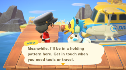 ACNH - Wilbur informs the resident he