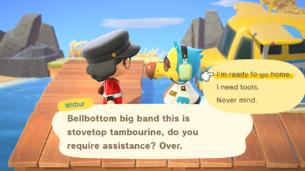 ACNH - Wilbur asks the resident if they require assistance