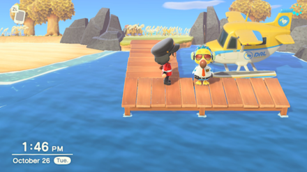 ACNH - A resident stares at Wilbur