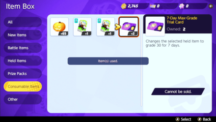 7-Day Max-Grade Trial Card - Trial Card Used Successfully