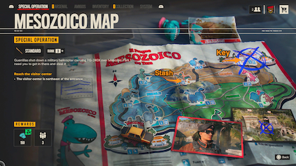 Mesozoico Key and Stash Map