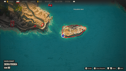 Far Cry 6 - Submerged Note II zoomed map