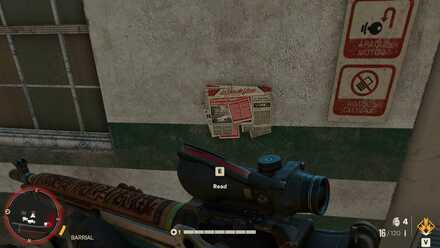 Far Cry 6 - Rally Documents IV in-game view