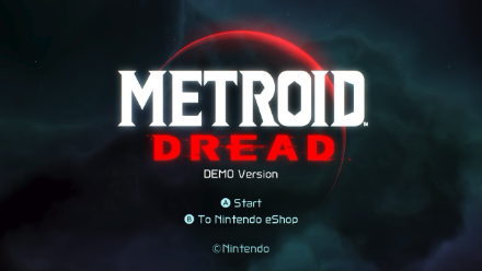 Metroid Dread Demo Title Screen
