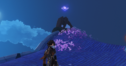 Genshin - Komaki Daily Fortune - Day 1 - 4th Electro Seelie on top of roof