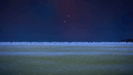 ACNH - A resident running around with the handheld lantern