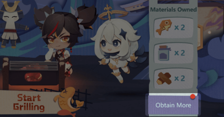 Genshin - Obtain Materials Button
