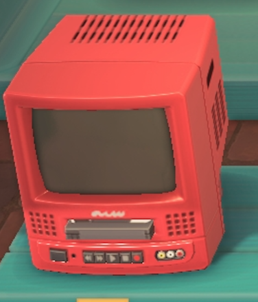 ACNH - Red retro TV